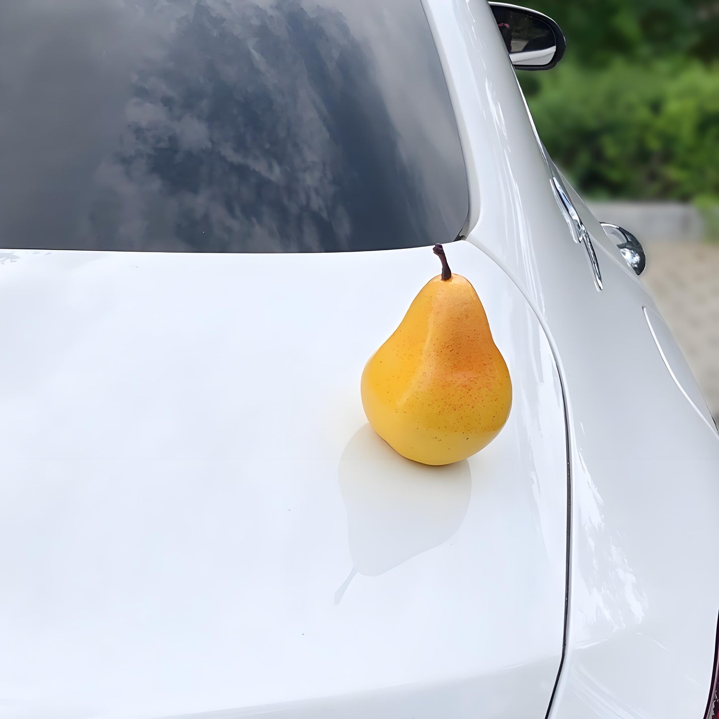 Simulated apple fruit car ornament, car center console safety ornament