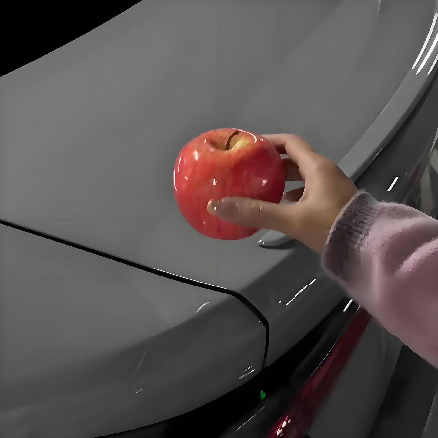 Simulated apple fruit car ornament, car center console safety ornament